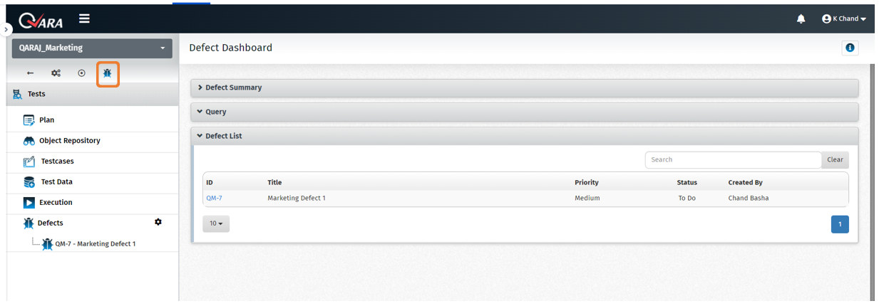 An Overview of Testcases and Defects in QARAJ Add-On 10.png An Overview of Testcases and Defects in QARAJ Add-On 10.png
