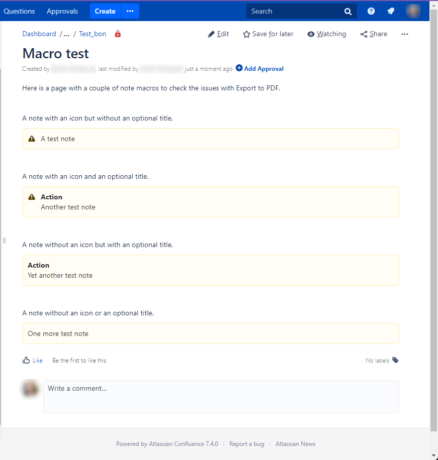 Confluence Server and Data page with Note macros.png Confluence Server and Data page with Note macros.png