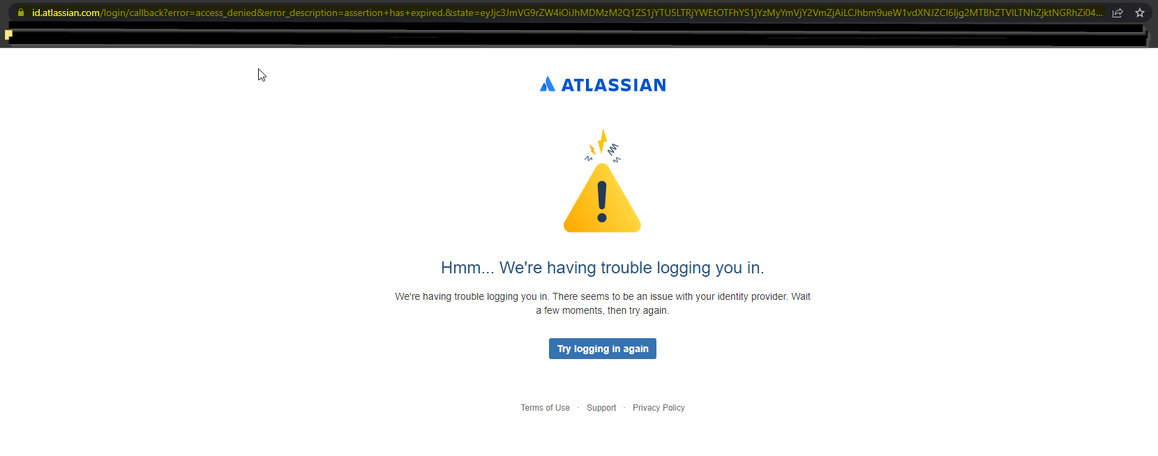 2022-07-29 11_15_57-Hmm... We're having trouble logging you in. - Atlassian account.png 2022-07-29 11_15_57-Hmm... We're having trouble logging you in. - Atlassian account.png