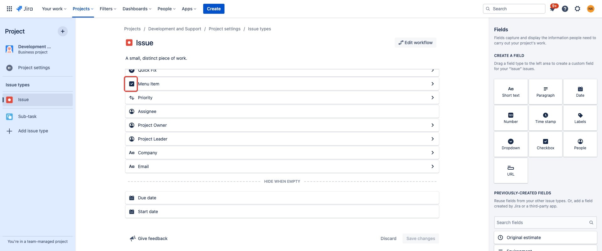 Screenshot of Development and Support - Issue types - Jira (1).jpg Screenshot of Development and Support - Issue types - Jira (1).jpg
