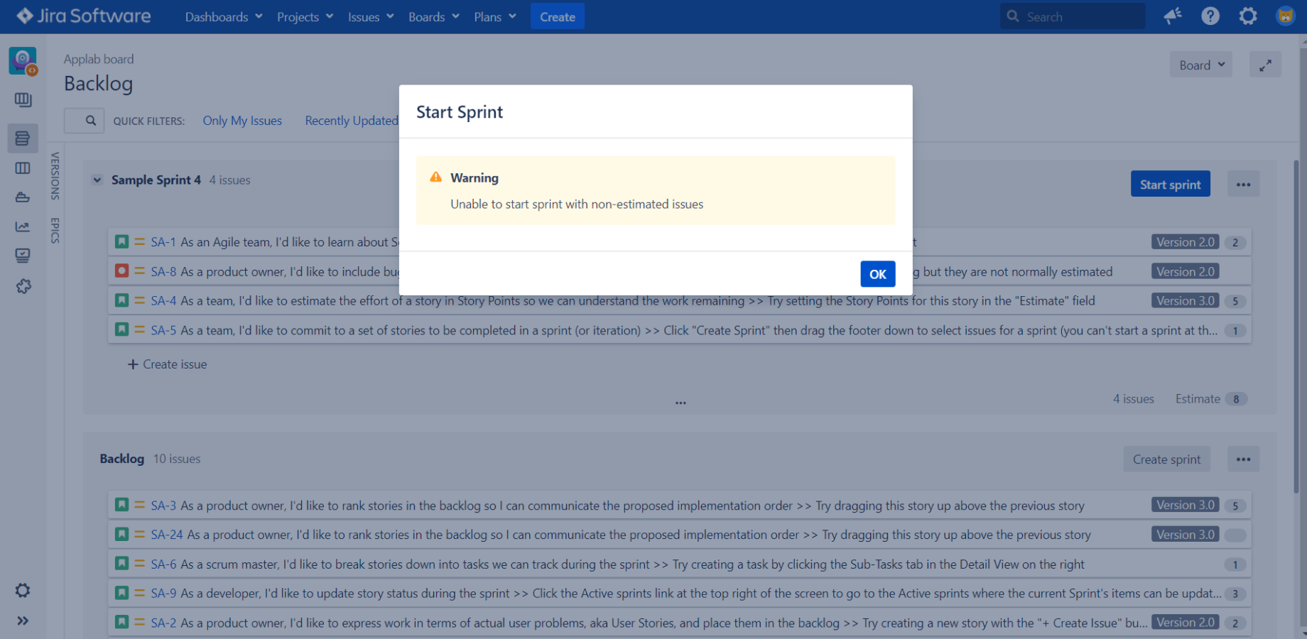 Sprint start validation.png Sprint start validation.png