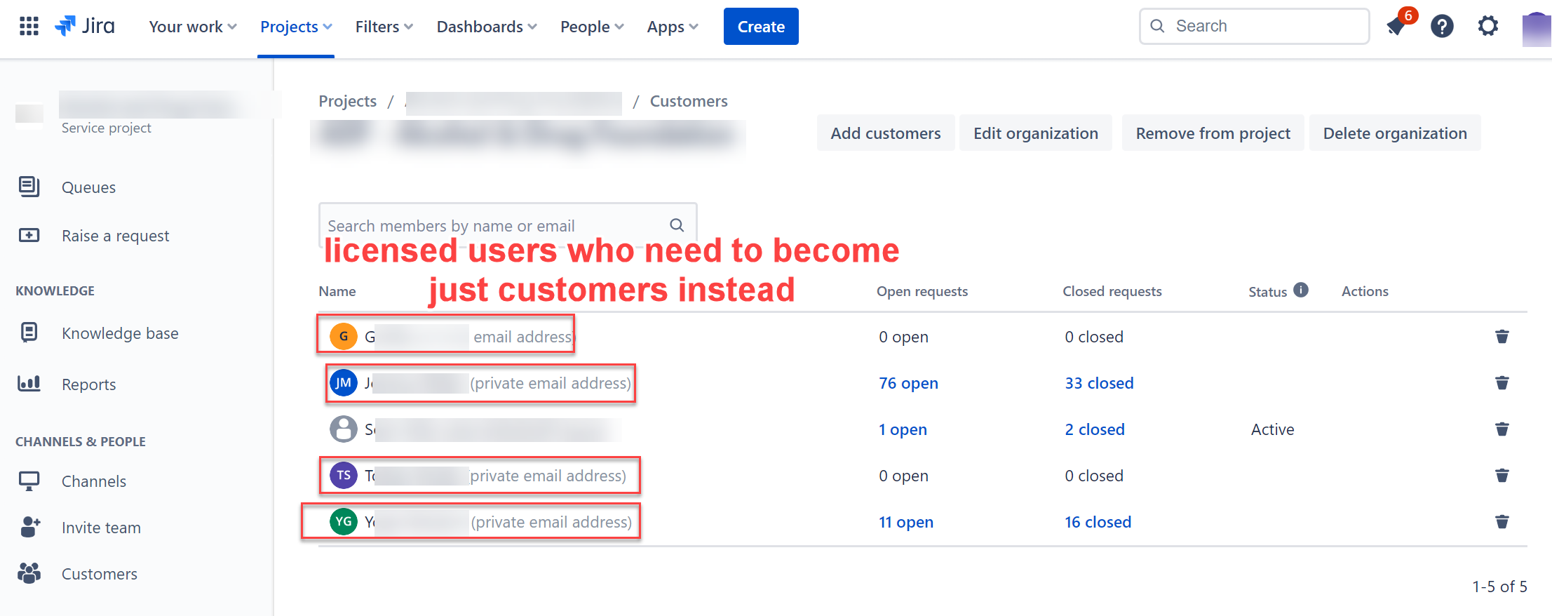 Jira Service Management users v. customers.png Jira Service Management users v. customers.png