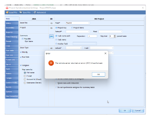Ceptah Bridge Synchronize Login to Jira 401Error 12072022.png Ceptah Bridge Synchronize Login to Jira 401Error 12072022.png