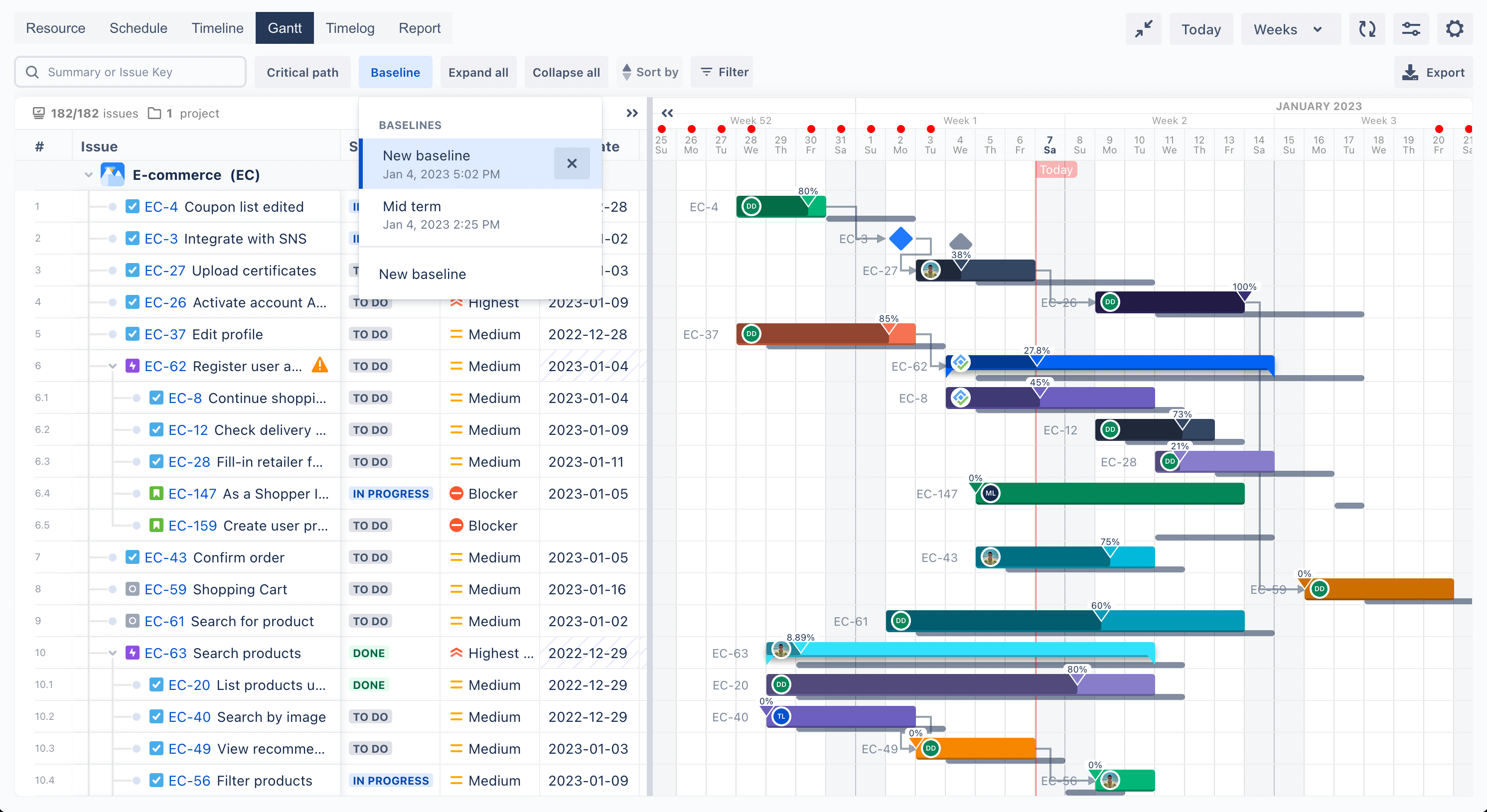 ProScheduler WBS Gantt BaseLine.png ProScheduler WBS Gantt BaseLine.png