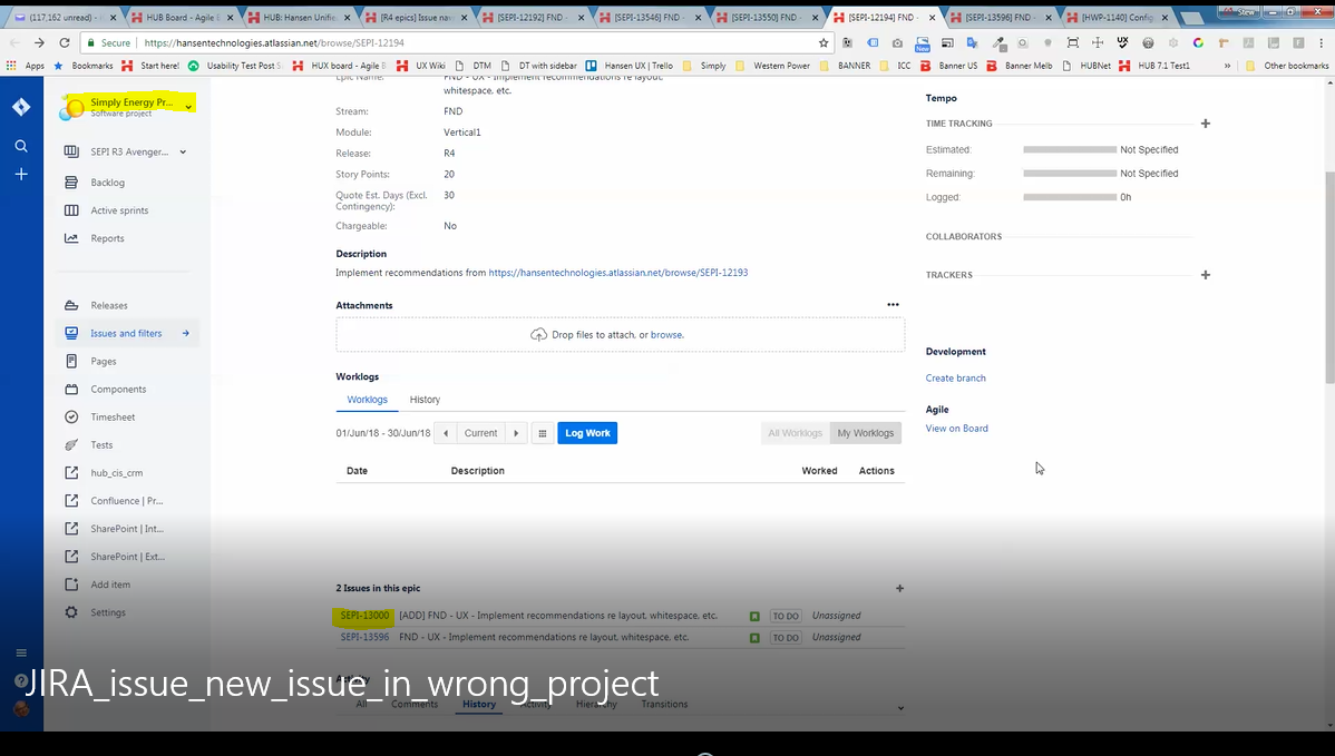 Jira issue - New issue in wrong project 2 - .PNG Jira issue - New issue in wrong project 2 - .PNG
