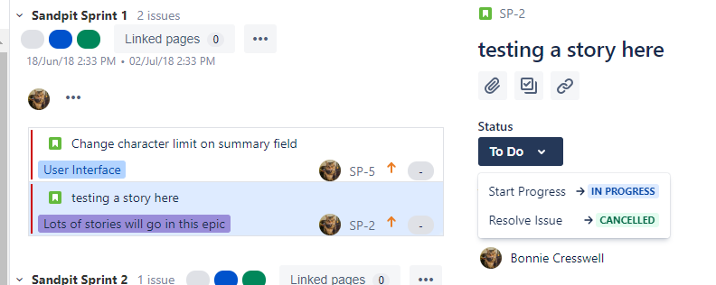correct transition in Status drop-down.png correct transition in Status drop-down.png