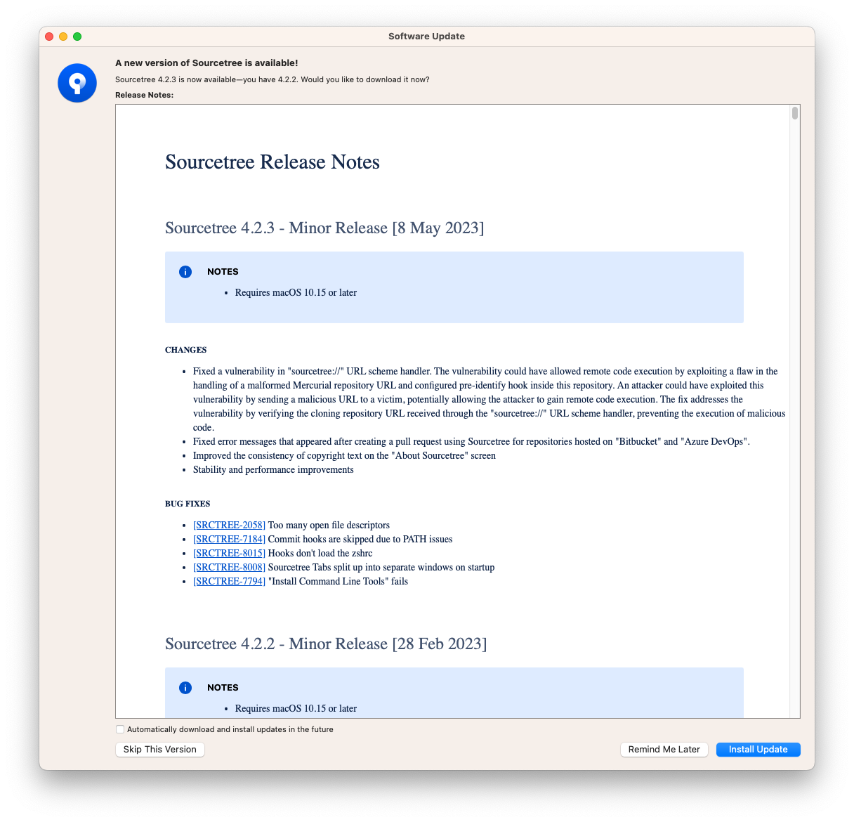 SourceTree update prompt Release Notes readable window size.png SourceTree update prompt Release Notes readable window size.png