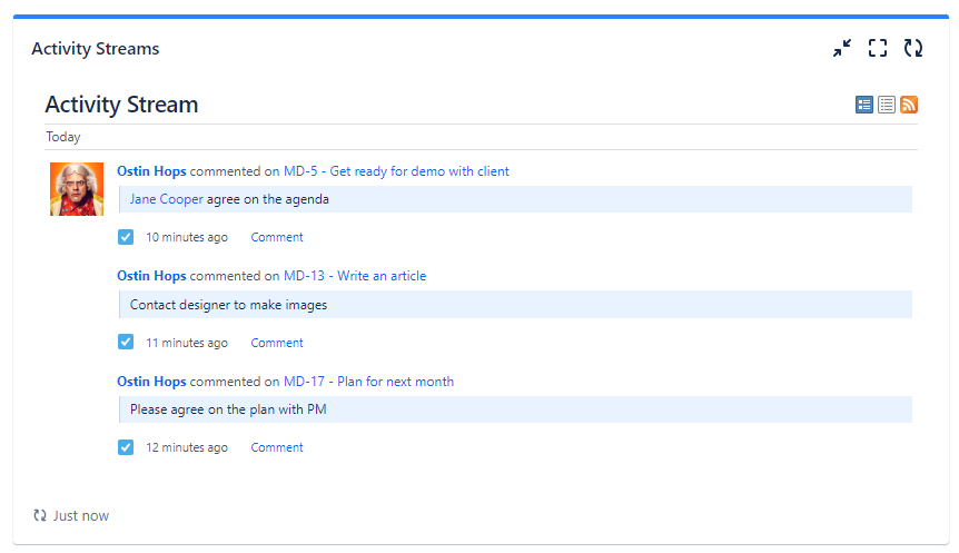 Comment added by usert in jira.png Comment added by usert in jira.png