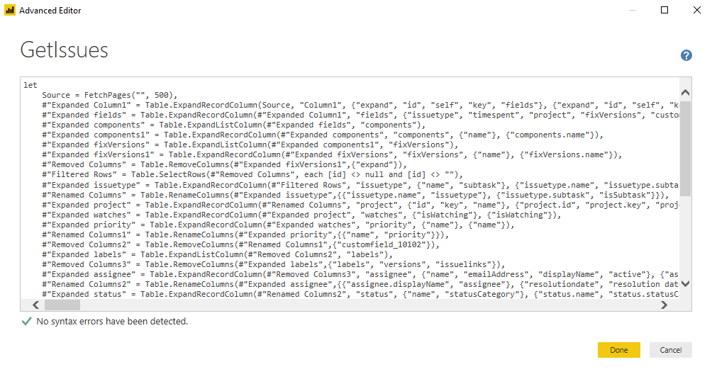 Advanced Editor BI Query.png Advanced Editor BI Query.png