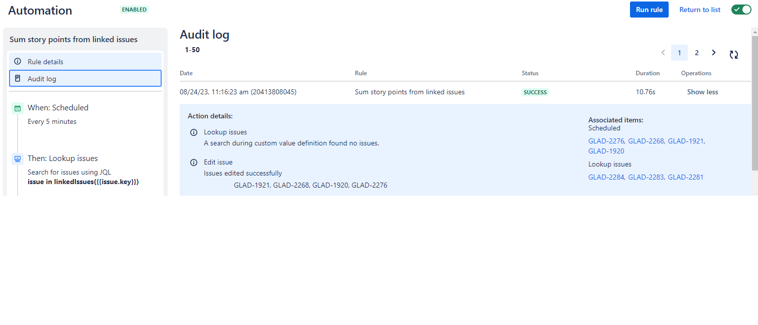 Sum story points from linked issues - Audit log.png Sum story points from linked issues - Audit log.png
