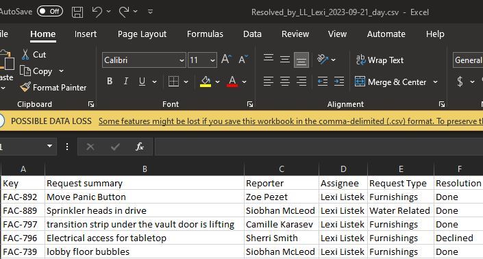 Excel list of 9.21.23 Lexi WOs.JPG Excel list of 9.21.23 Lexi WOs.JPG