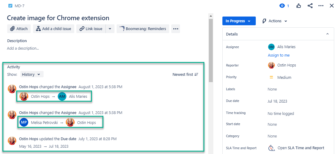 Assignee changes in jira.png Assignee changes in jira.png