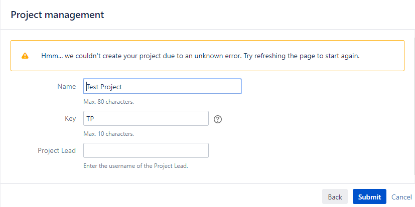 Project creation error.PNG Project creation error.PNG