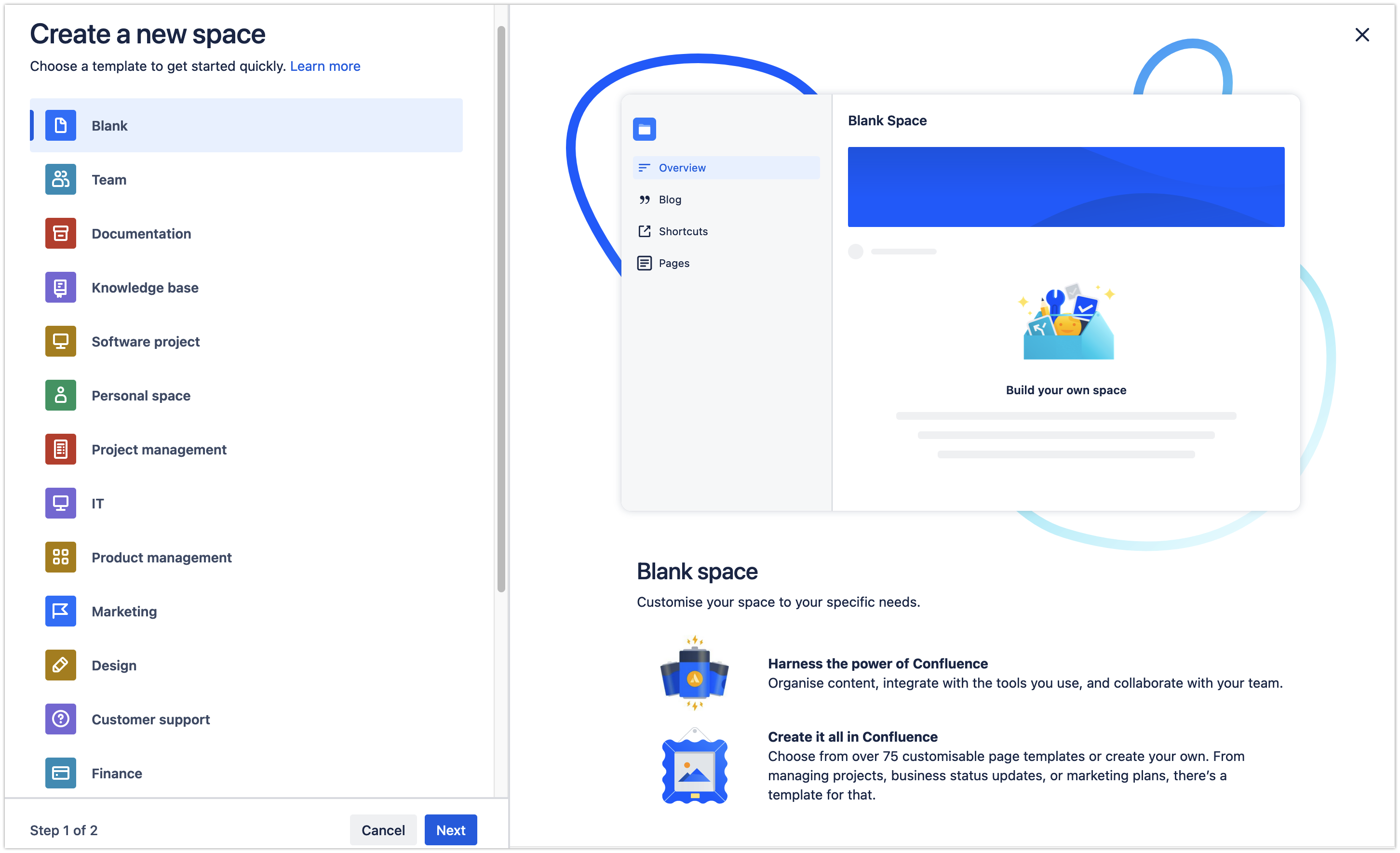 Confluence space templates.png Confluence space templates.png