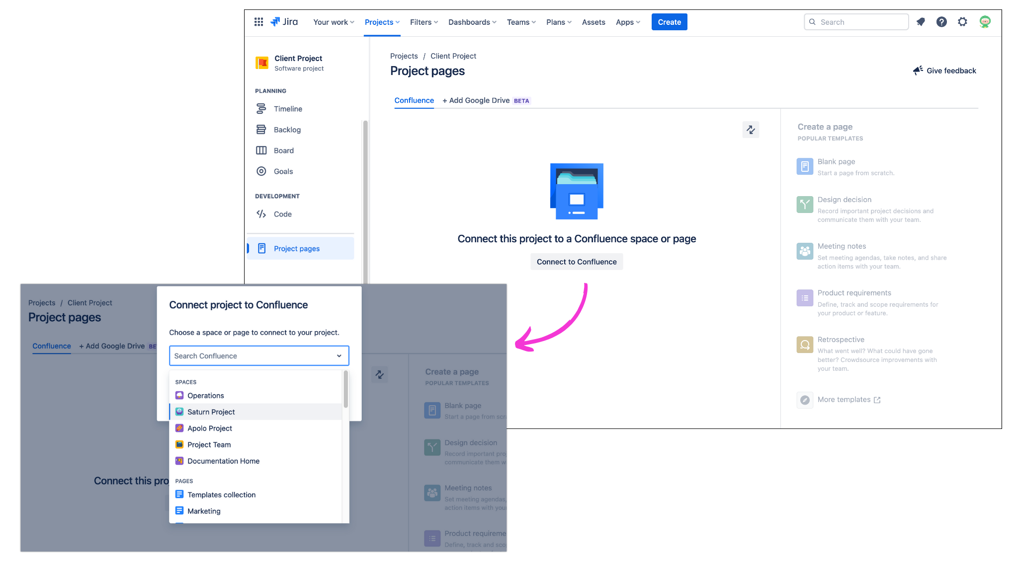Connect to Confluence space.png Connect to Confluence space.png