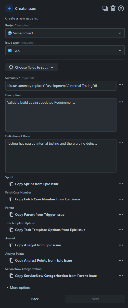 Dev to Internal Testing Task parameters.png Dev to Internal Testing Task parameters.png