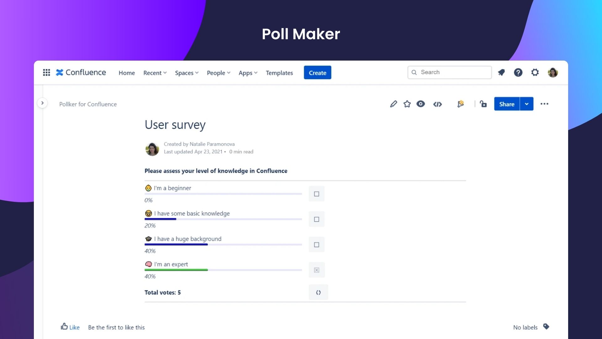 Poll Maker - Forms and Surveys for Confluence.jpg Poll Maker - Forms and Surveys for Confluence.jpg