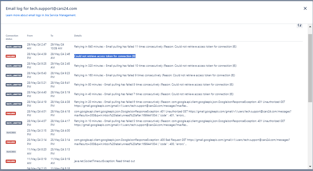 email connection fail to jira.PNG email connection fail to jira.PNG