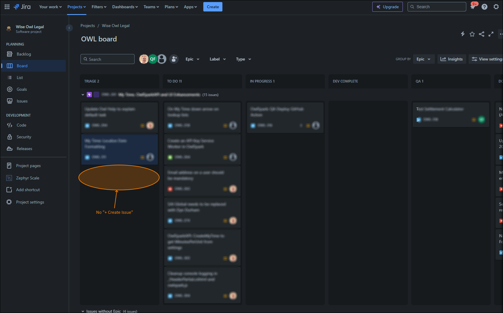 Jira Missing Create Issue Button.png Jira Missing Create Issue Button.png