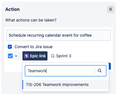 TeamRhythm Create retrospective action item.png TeamRhythm Create retrospective action item.png
