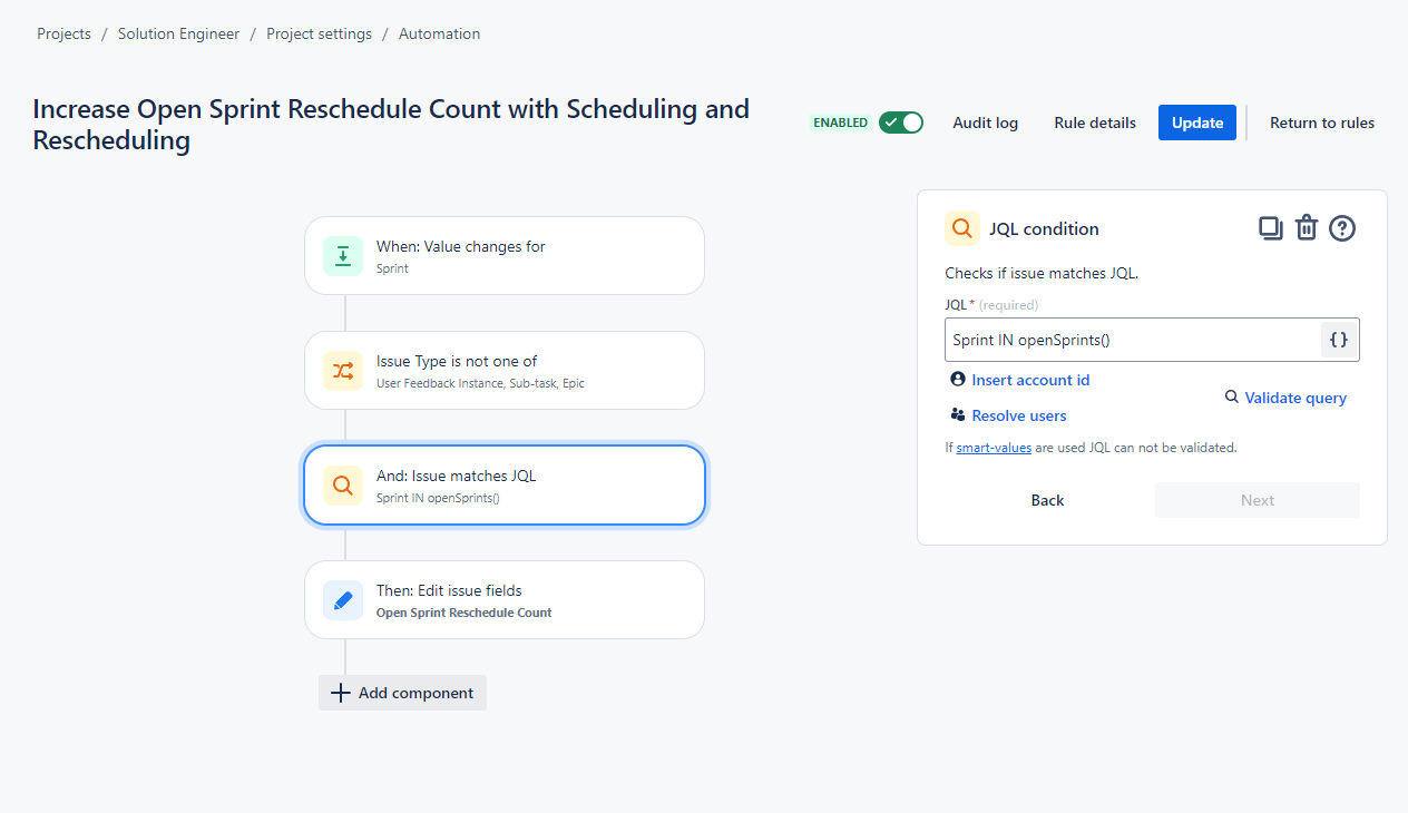 2024-08-01 08_47_20-Rule builder - Automation - Solution Engineer - Jira.png 2024-08-01 08_47_20-Rule builder - Automation - Solution Engineer - Jira.png