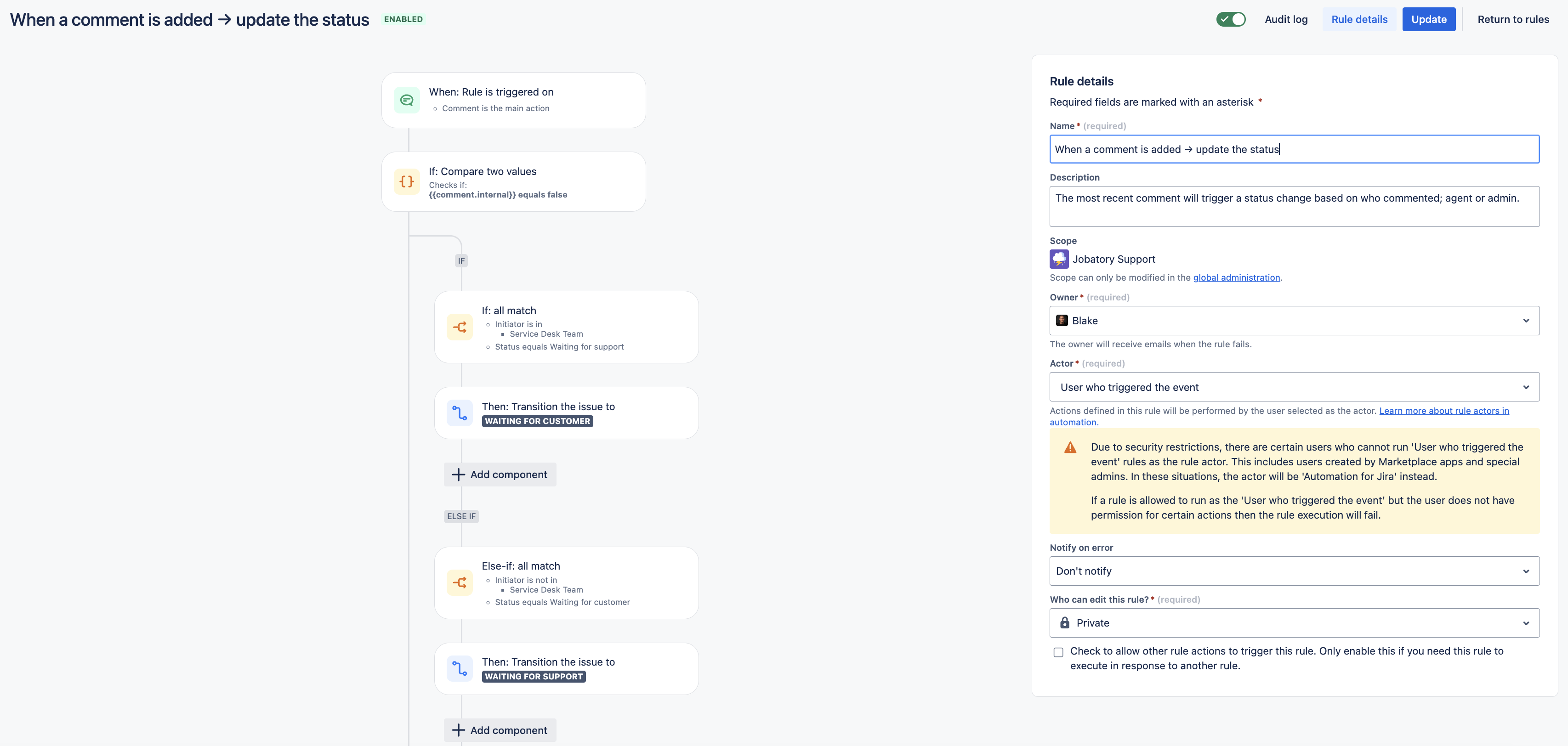 Jira Automation not working.png Jira Automation not working.png