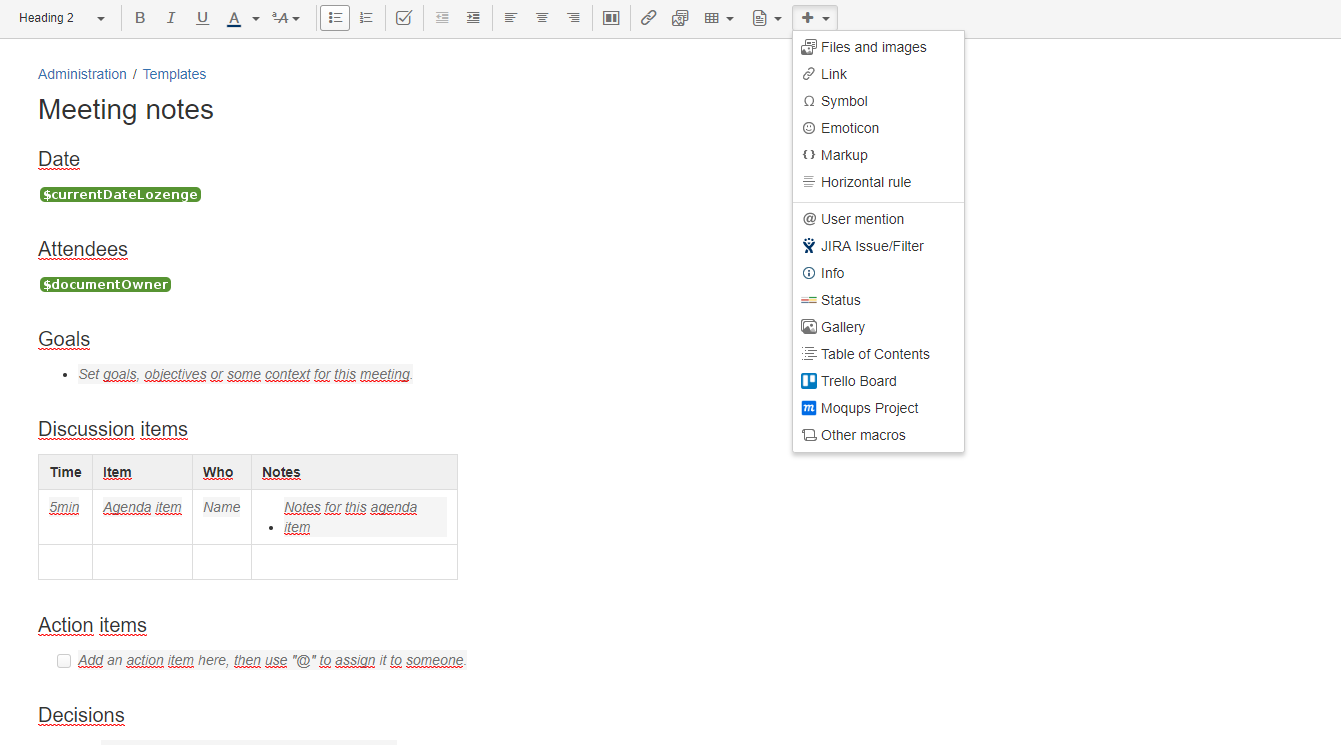 old editor when editing meeting template.PNG old editor when editing meeting template.PNG