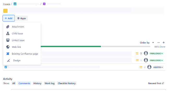 Epic section in JIRA.PNG Epic section in JIRA.PNG