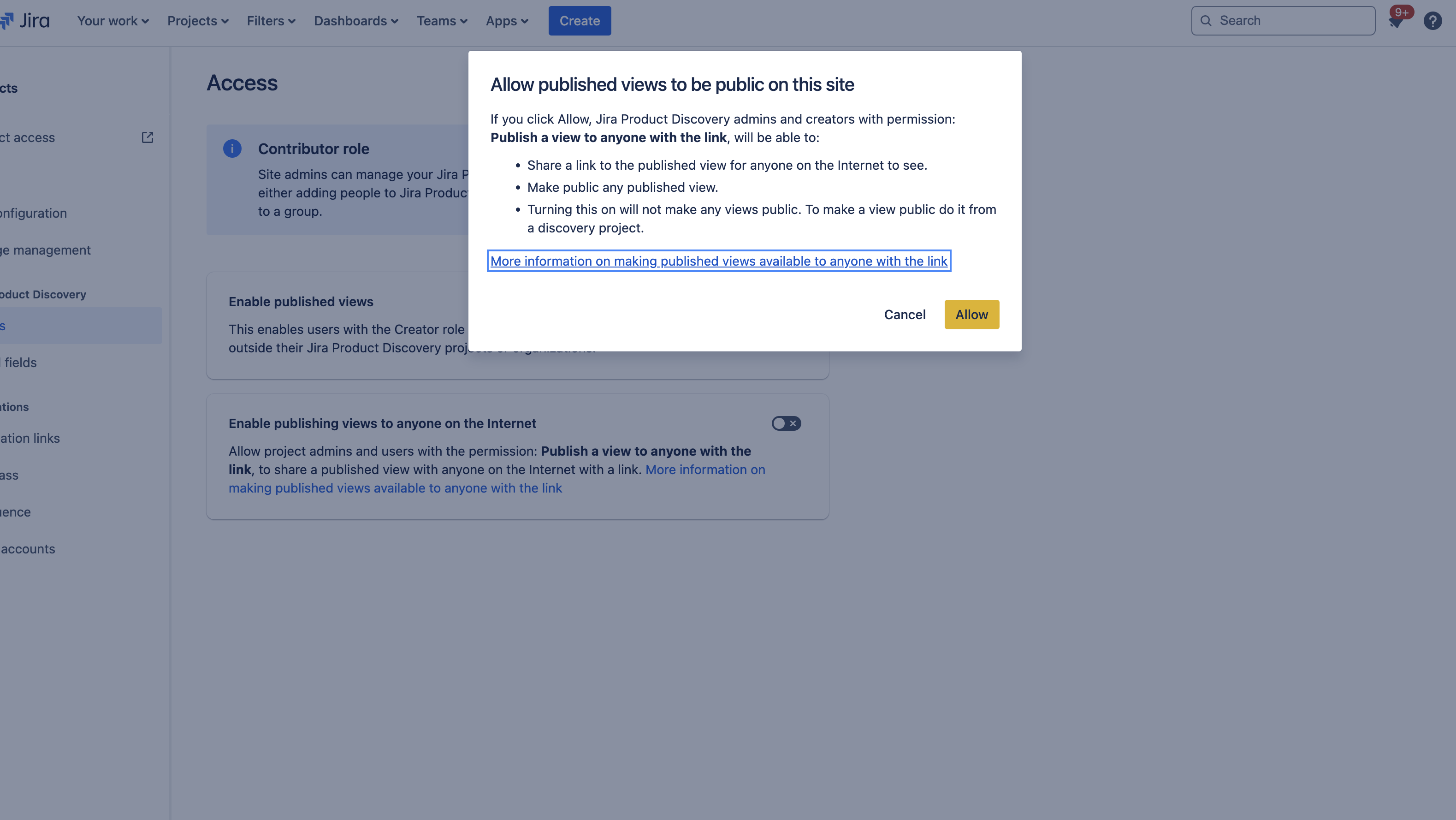 Confirmation dialog enable site level.png Confirmation dialog enable site level.png