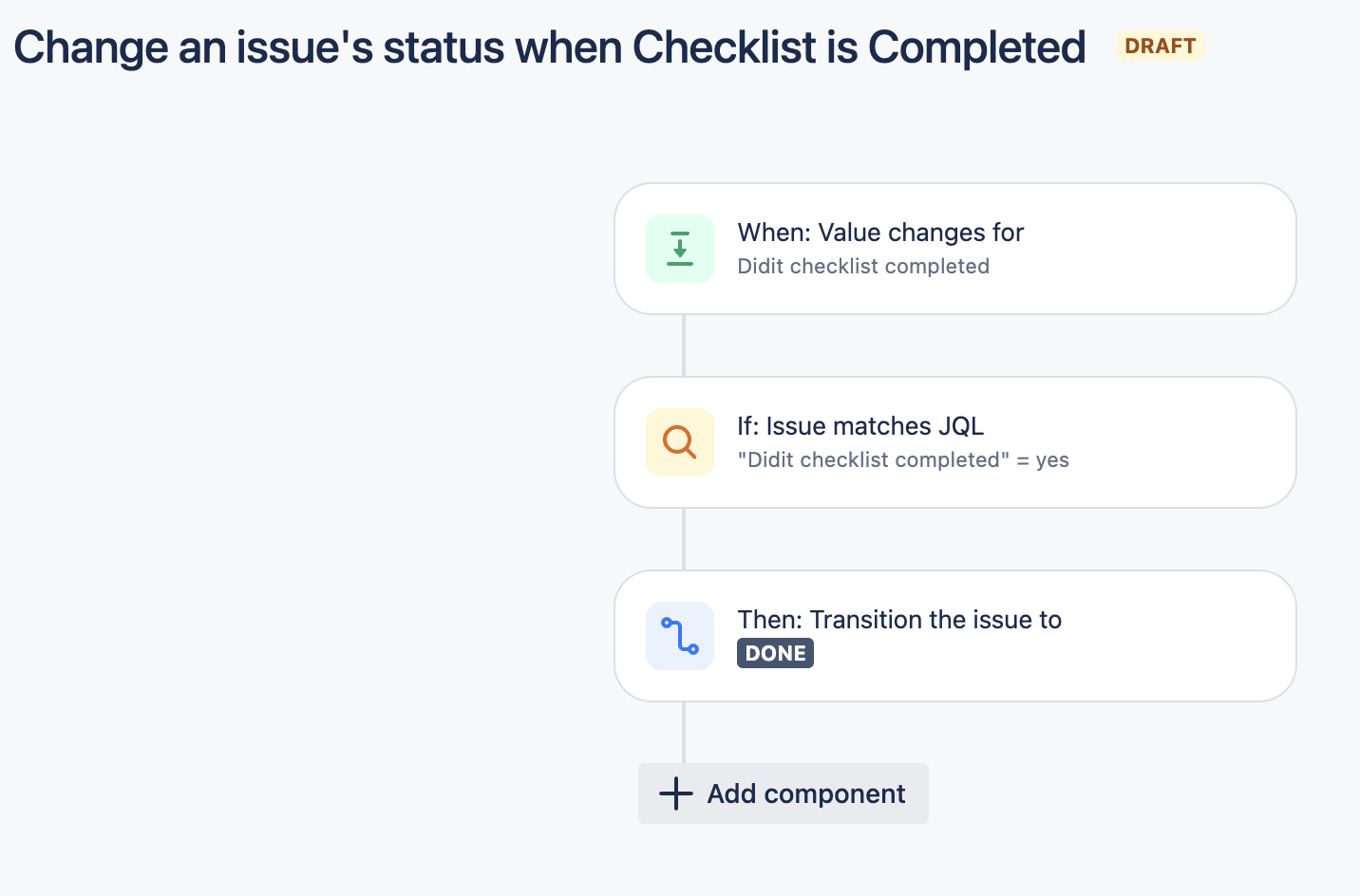 Changing issue status when all items in checklists are completed.png Changing issue status when all items in checklists are completed.png