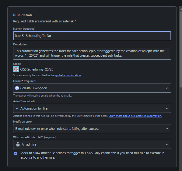 2025-01-22 09_53_24-Audit log - Automation - CISS Scheduling -25_26 - Jira.png 2025-01-22 09_53_24-Audit log - Automation - CISS Scheduling -25_26 - Jira.png
