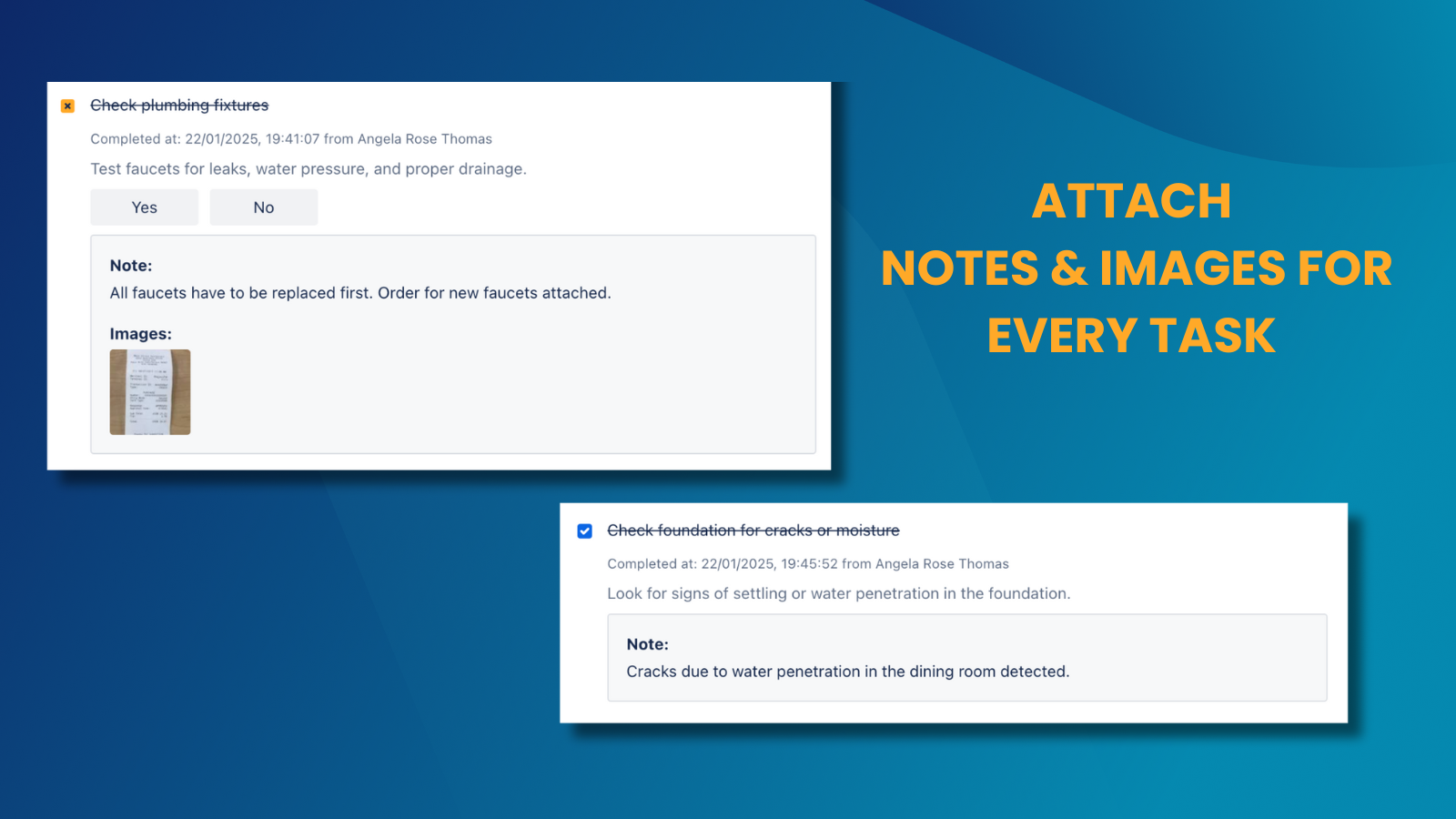 Recorded images and notes for every checklist task.png Recorded images and notes for every checklist task.png