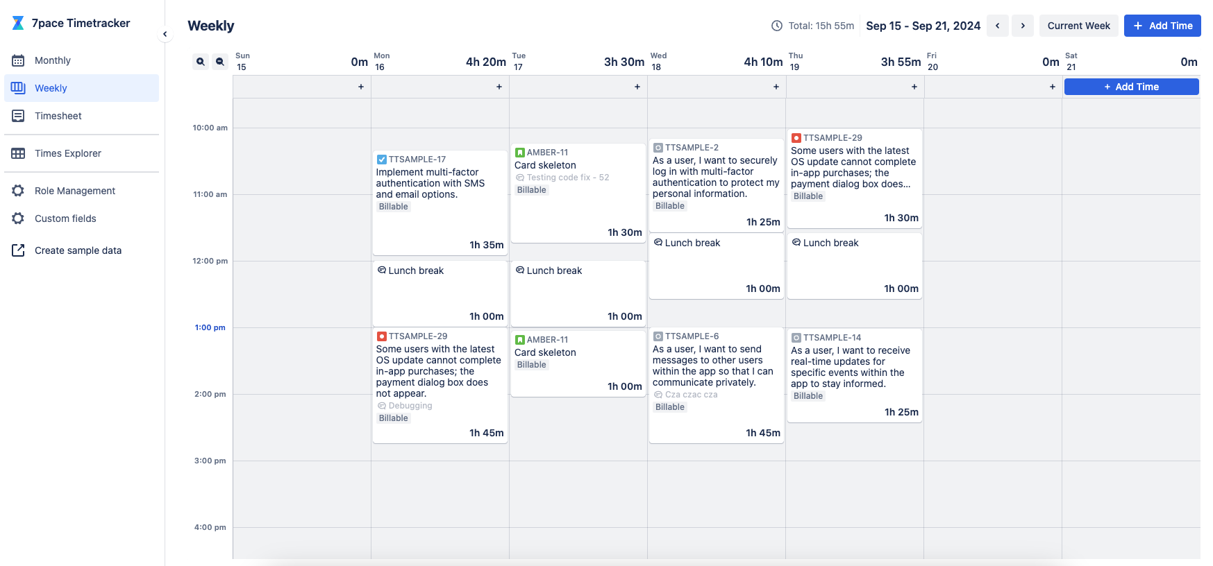 7pace Timetracker for Jira Weekly Calendar.png 7pace Timetracker for Jira Weekly Calendar.png
