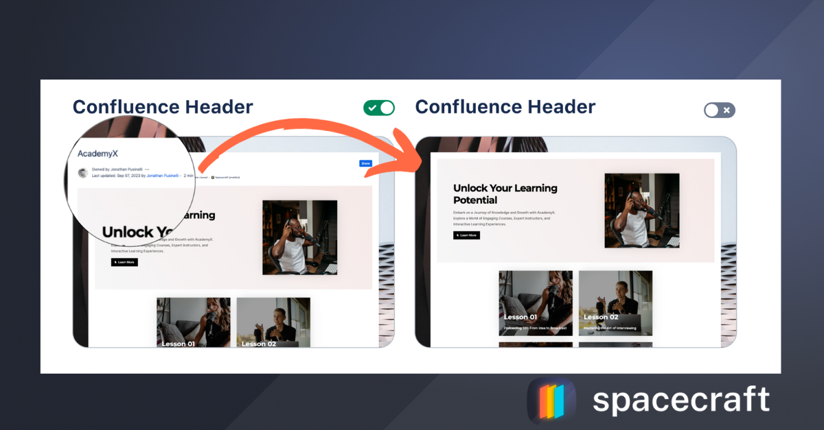 Spacecraft hides native confluence elements on public pages.png Spacecraft hides native confluence elements on public pages.png