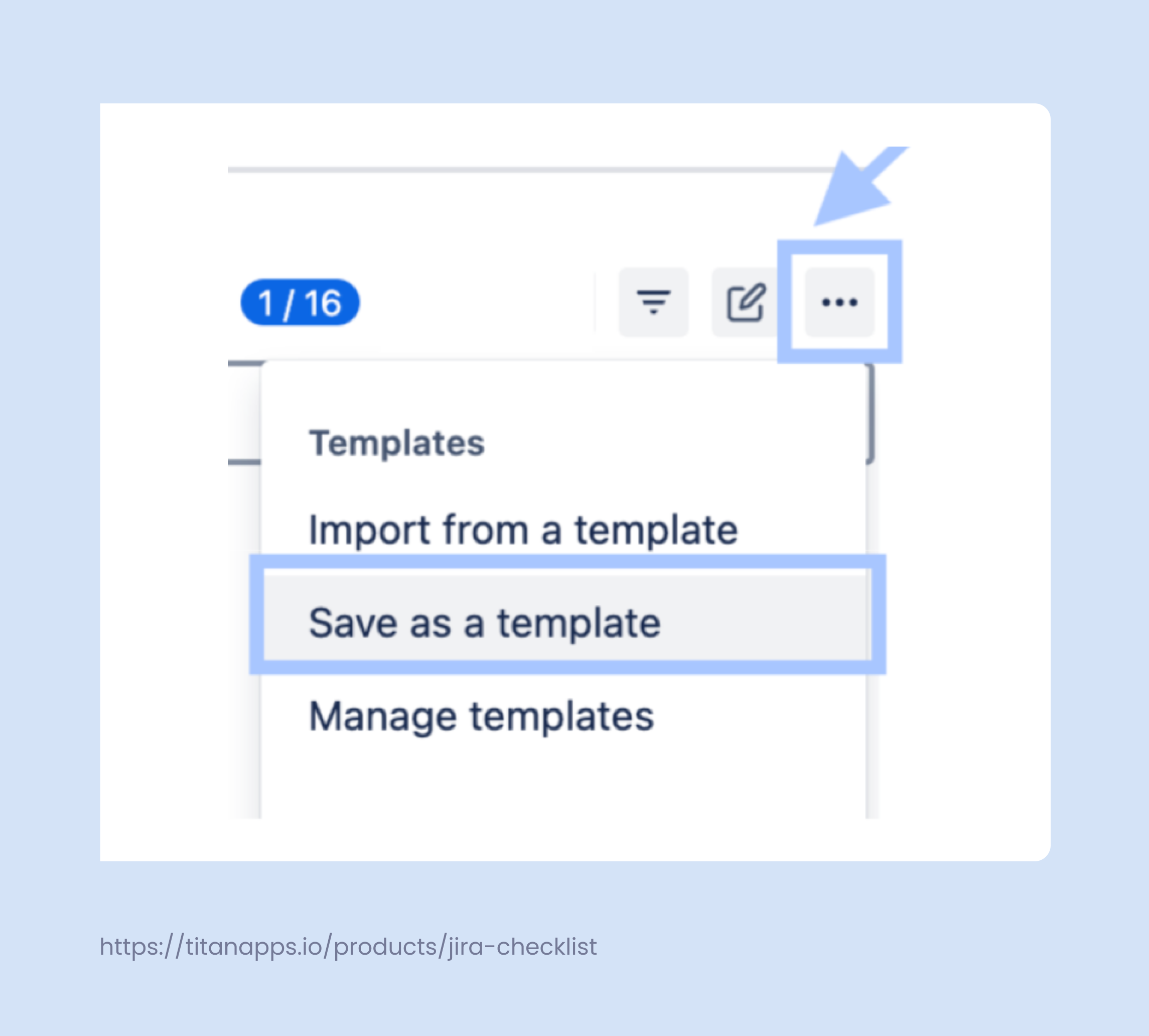 1. Save the checklist as a template.png 1. Save the checklist as a template.png