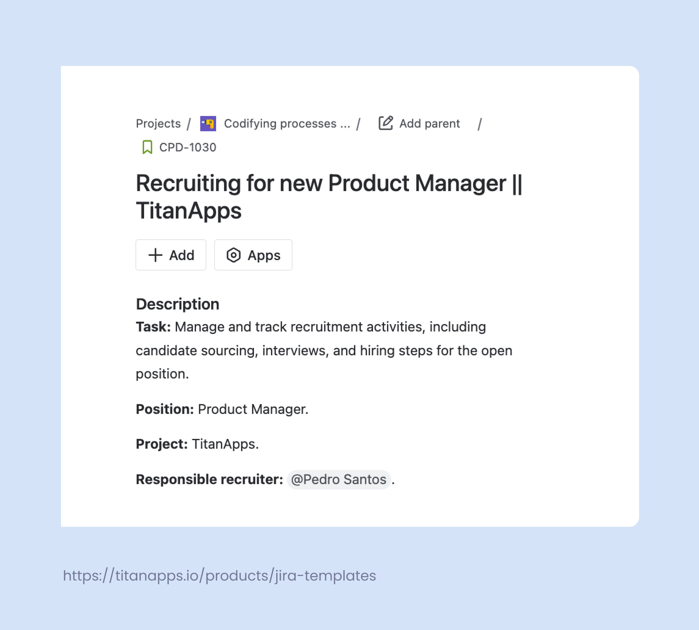 5. Jira Template for Recruitment task - Smart Templates.png 5. Jira Template for Recruitment task - Smart Templates.png