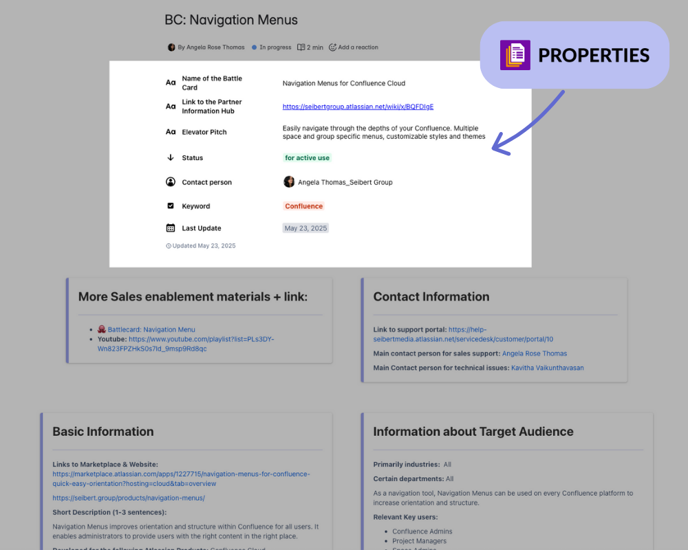 Properties fields for marketing battlecards in Confluence.png Properties fields for marketing battlecards in Confluence.png