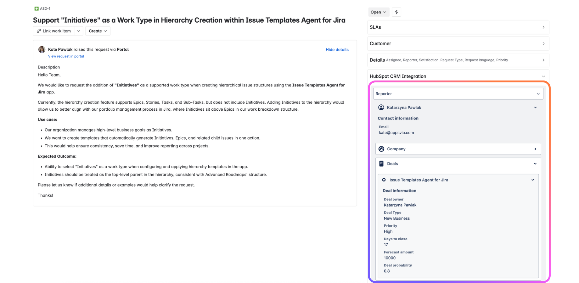 HubSpot Panel - Work Item view.png HubSpot Panel - Work Item view.png