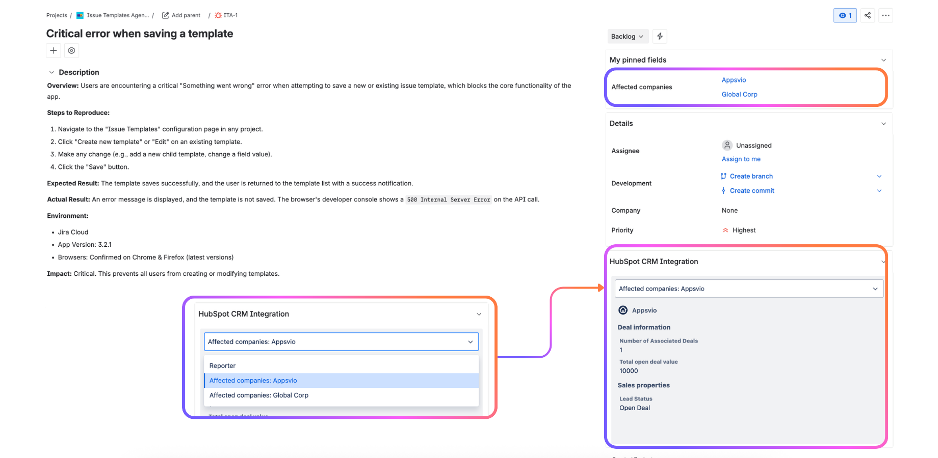 HubSpot Custom field in Jira Software - Bug - Work Item view.png HubSpot Custom field in Jira Software - Bug - Work Item view.png