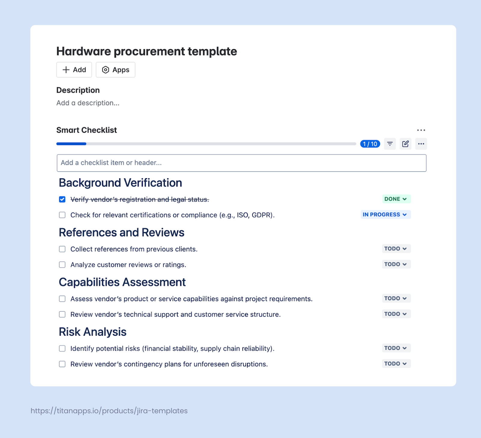 1. Hardware procurement template in Jira.png 1. Hardware procurement template in Jira.png