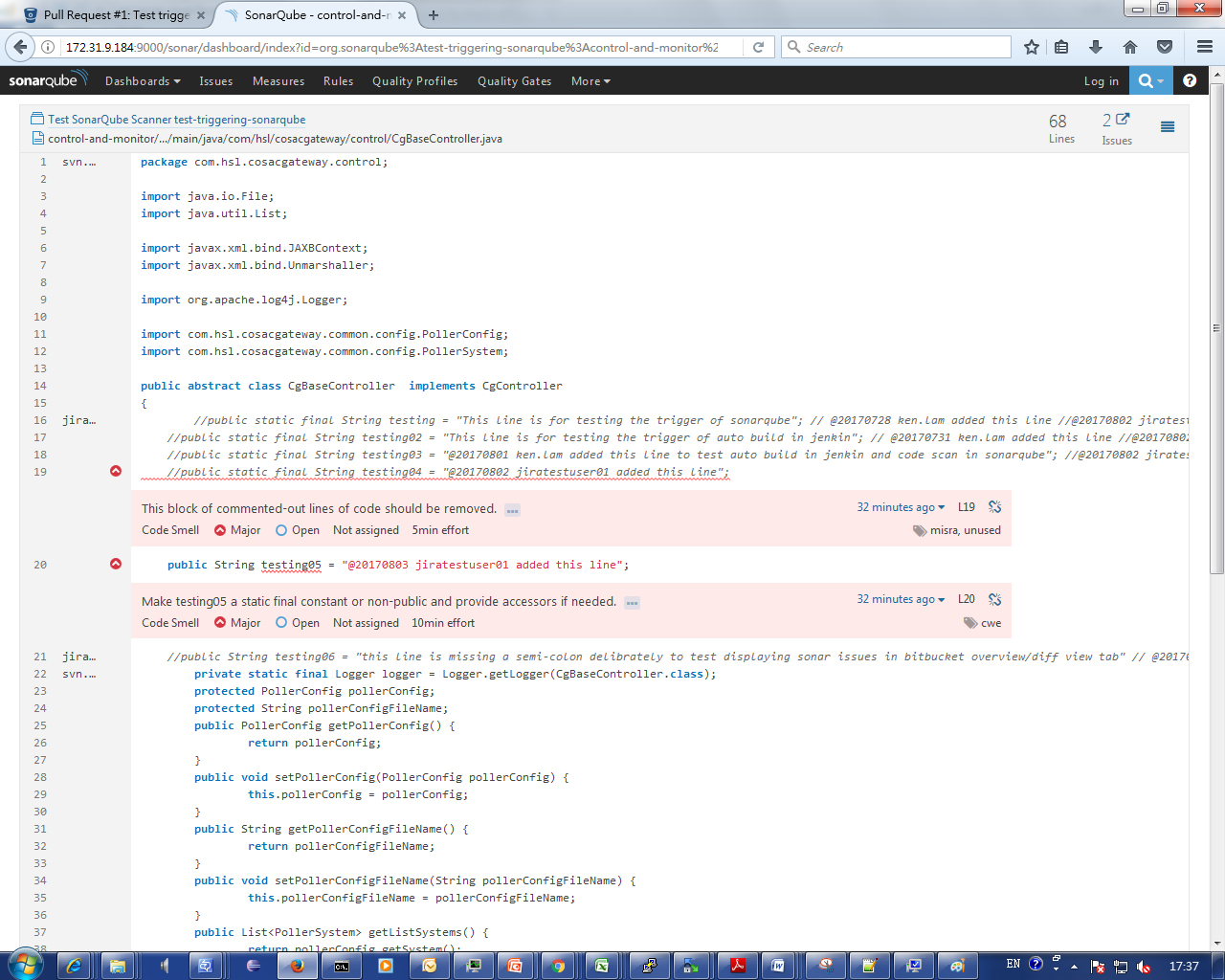 sonar issues in sonarqube dashboard.png sonar issues in sonarqube dashboard.png