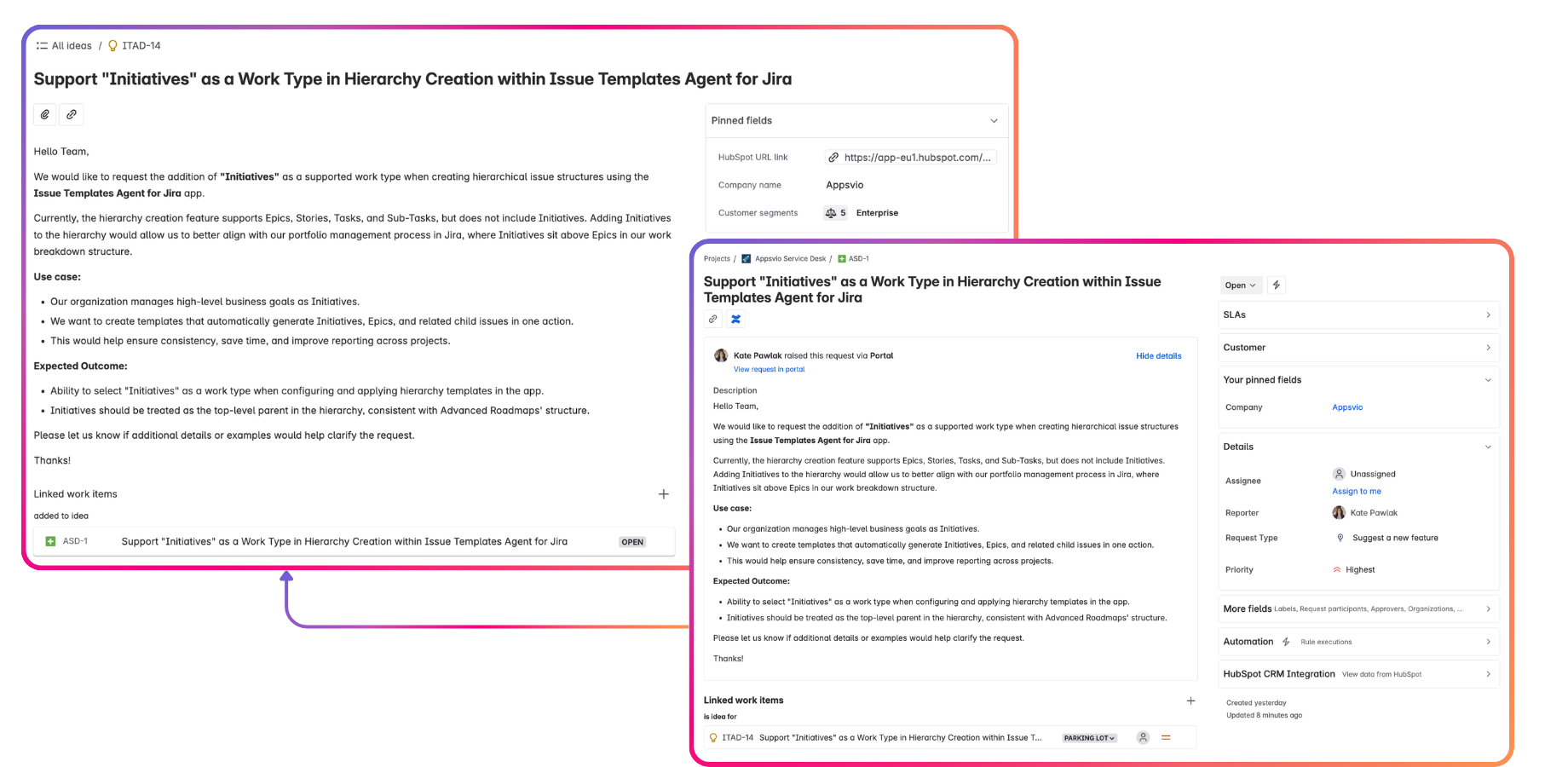 HubSpot Data in Jira Product Discovery - IDEA - Work Item view.png HubSpot Data in Jira Product Discovery - IDEA - Work Item view.png