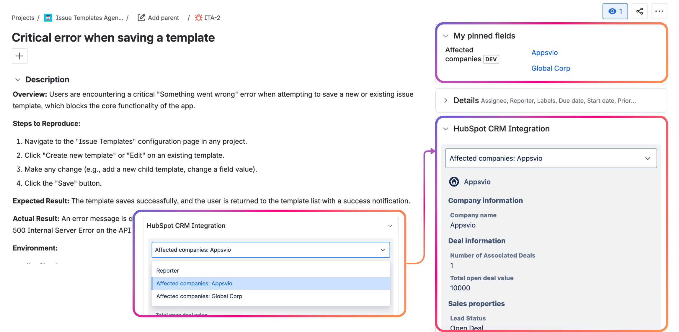 HubSpot Custom field in Jira Software - Bug - Work Item view.png HubSpot Custom field in Jira Software - Bug - Work Item view.png