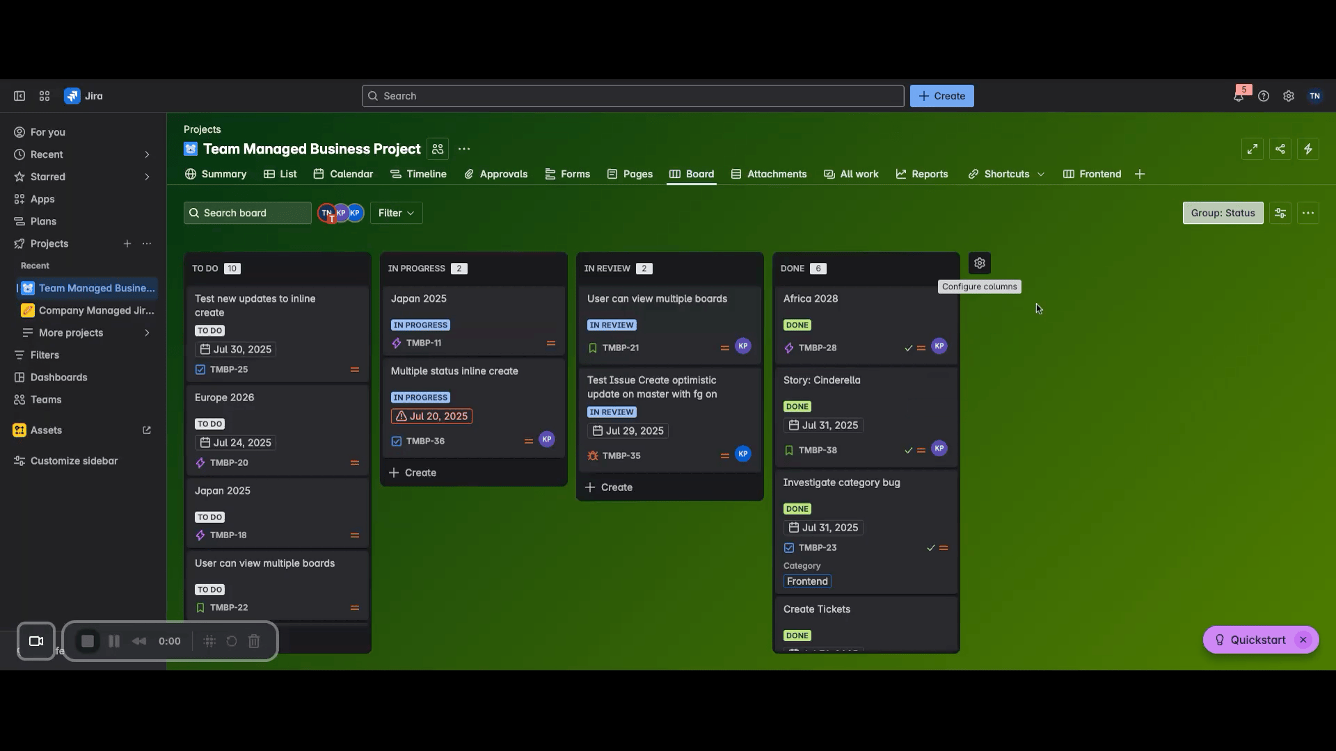 Board - Team Managed Business Project - Jira - 22 July 2025 (1).gif Board - Team Managed Business Project - Jira - 22 July 2025 (1).gif