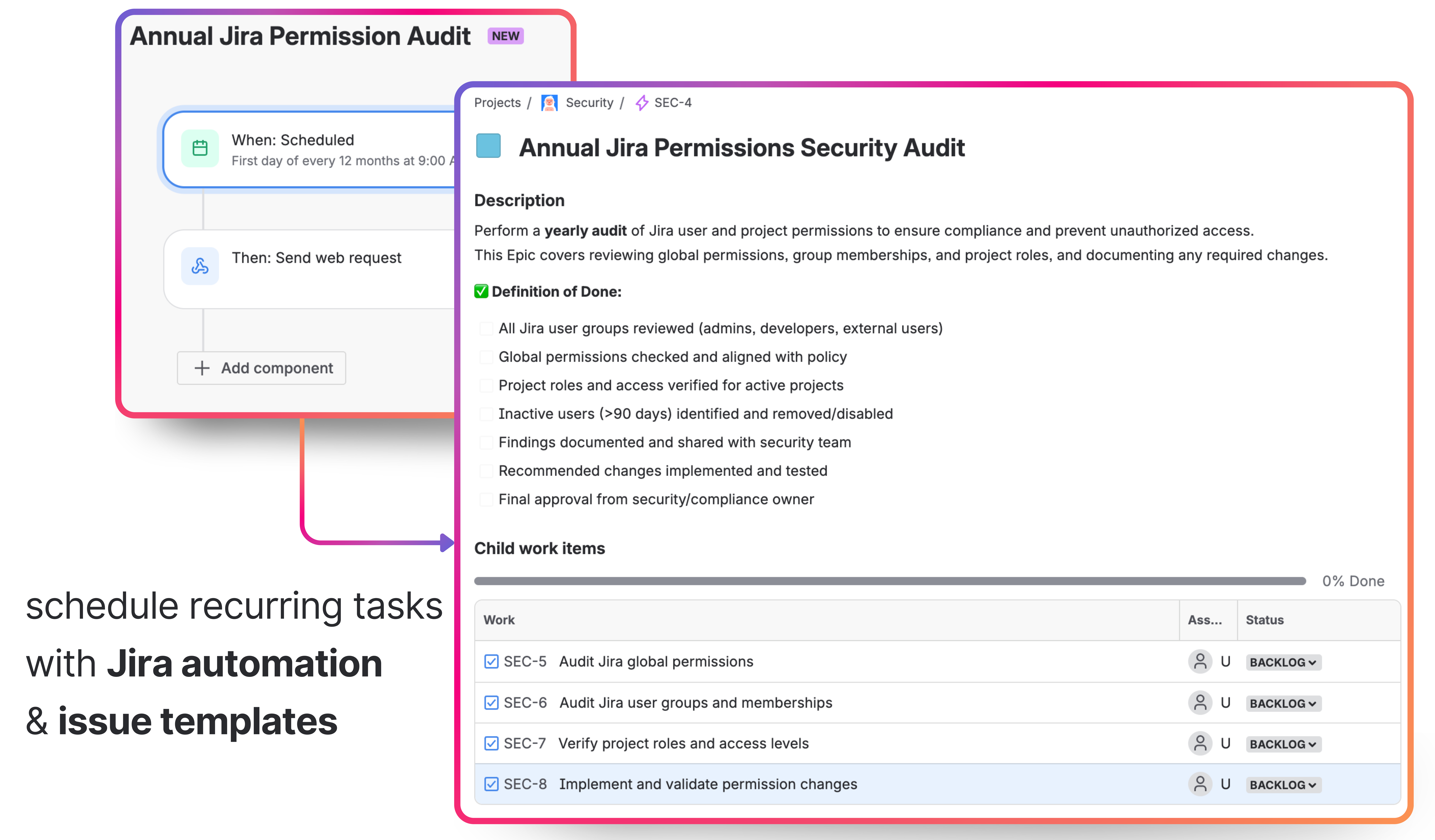 Schedule Jira Audits with Issue Templates.png Schedule Jira Audits with Issue Templates.png