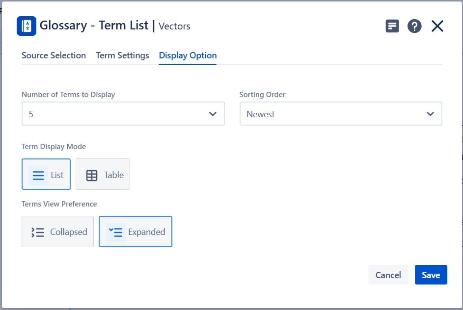 Glossary list macro display options.png Glossary list macro display options.png