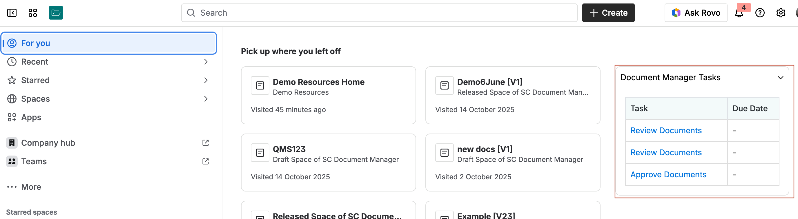 DM Tasks in Confluence homepage.png DM Tasks in Confluence homepage.png