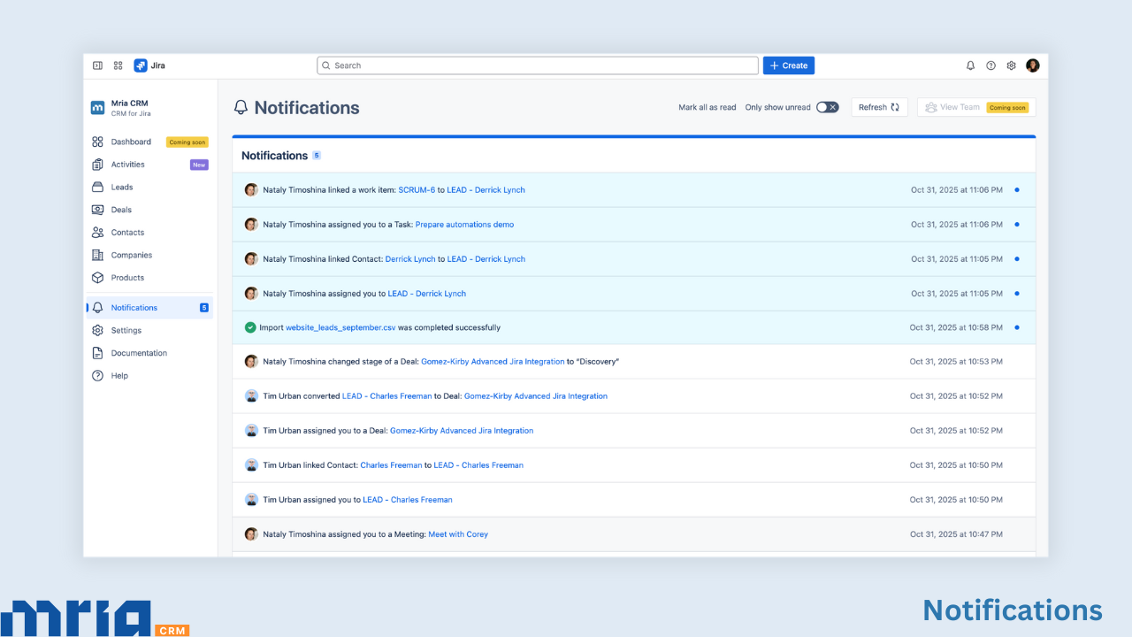 Notifications - Mria CRM.png Notifications - Mria CRM.png