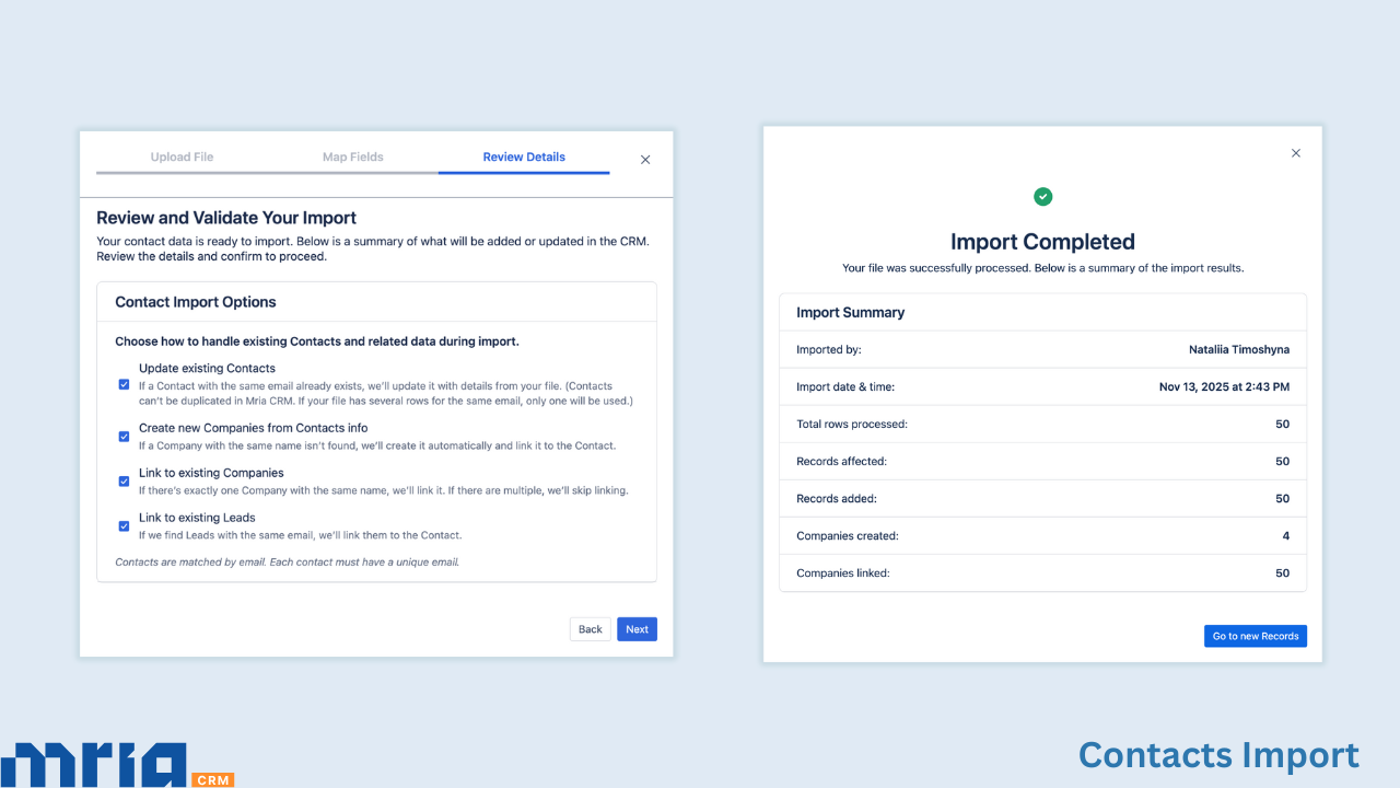 Import Contacts in Mria CRM for Jira - Review & Validate Import.png Import Contacts in Mria CRM for Jira - Review & Validate Import.png