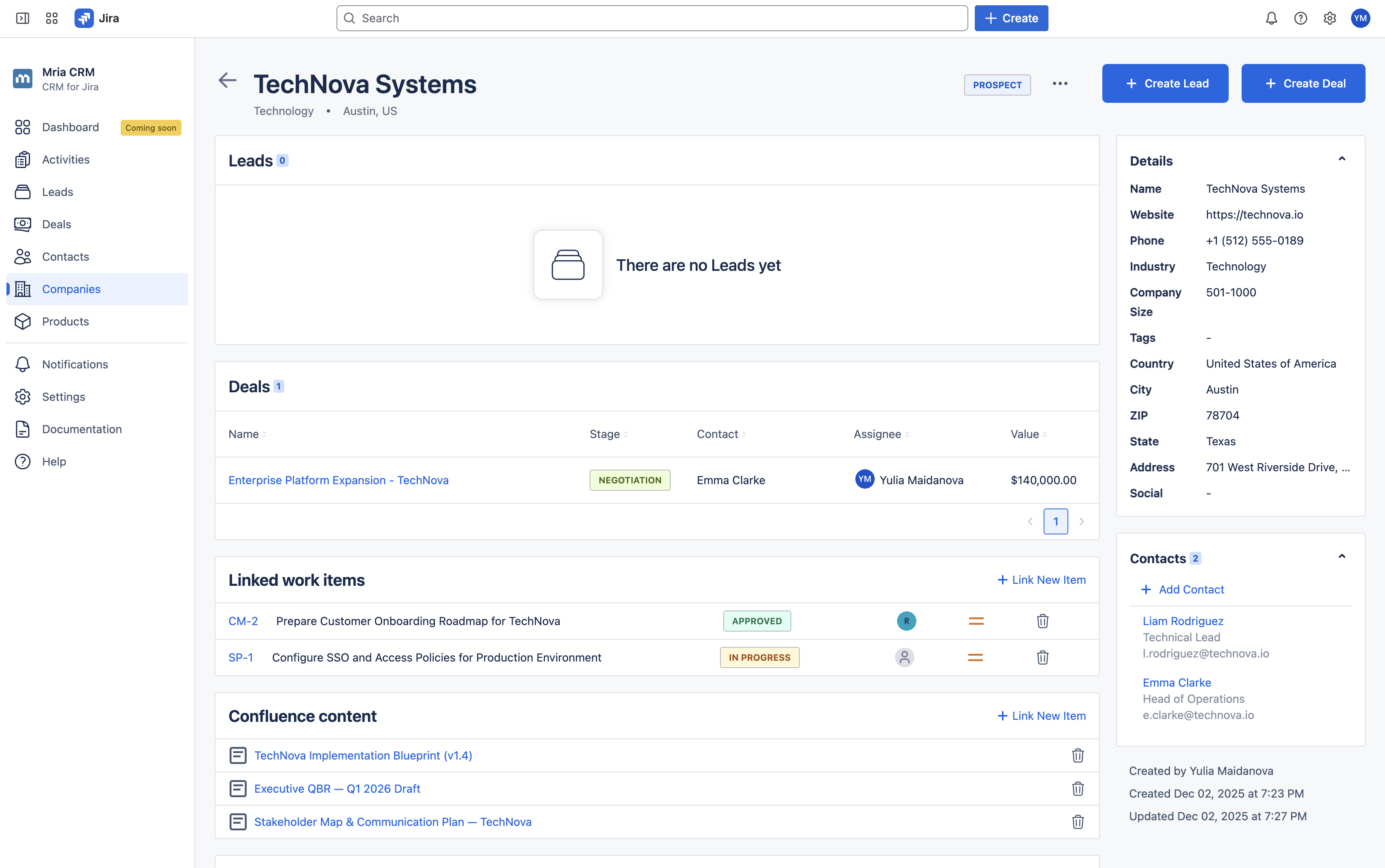 Company card with linked Confluence Pages.png Company card with linked Confluence Pages.png